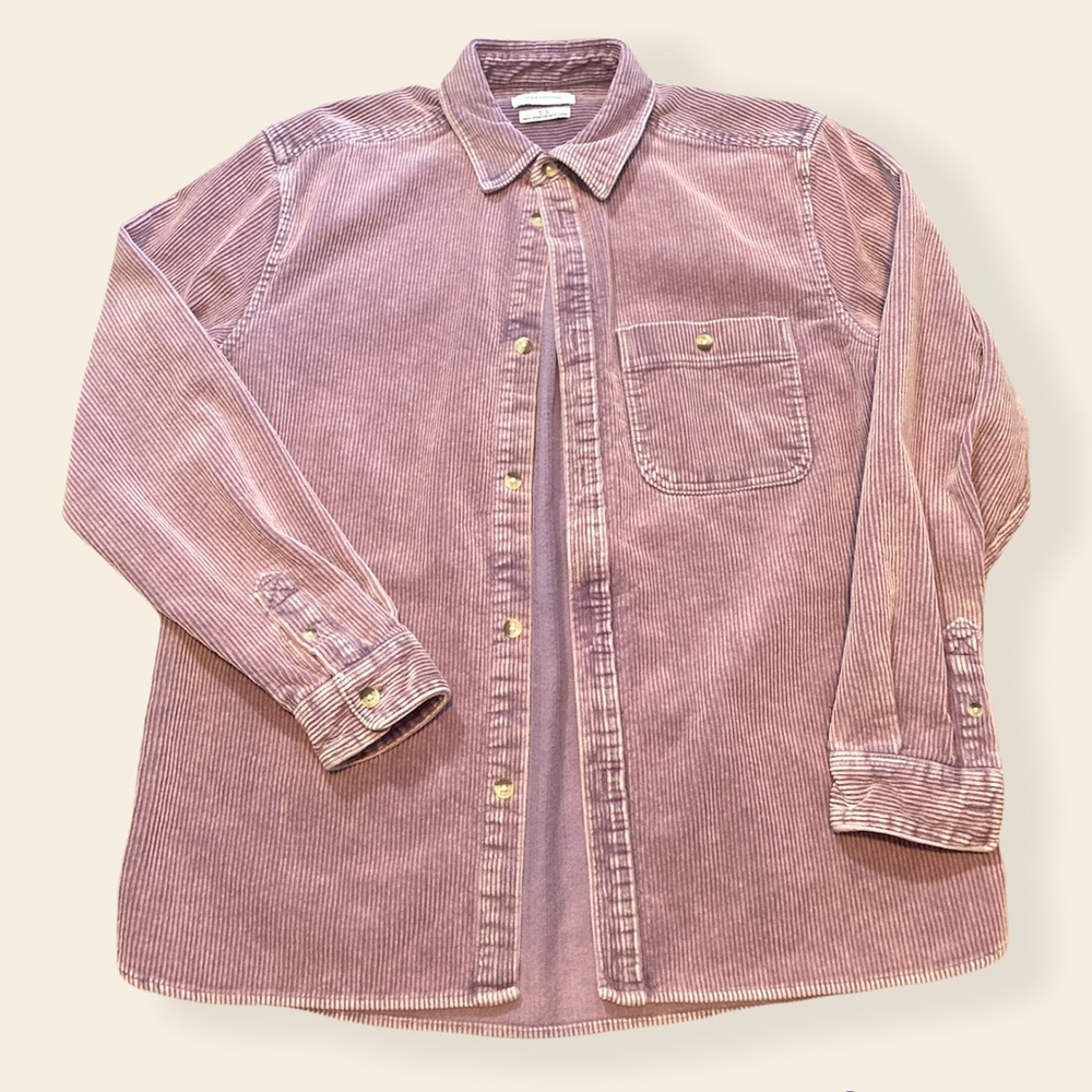 UO Big Corduroy Work Shirt Light Purple—EUC!